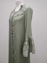 Load image into Gallery viewer, Mint Laced Belle Sleeve Cloak
