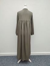 Load image into Gallery viewer, Olive Mid-Pleat Abaya
