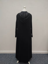 Load image into Gallery viewer, Black-on-Black Hooded Cloak
